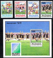 New Zealand Sc# 1054-1057a MNH 1991 Rugby World Cup - Ungebraucht