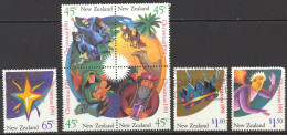 New Zealand Sc# 1061a-1064 SG# 1631/4 Used (a) 1991 Christmas - Usados