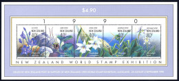 New Zealand Sc# 986 MNH Sheet/5 1990 Orchids - Nuevos