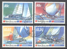 New Zealand Sc# 867-870 Used 1987 Yachting Events - Used Stamps