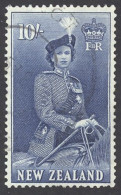 New Zealand Sc# 301 Used 1953-1957 10sh Queen Elizabeth II - Ungebraucht