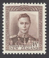 New Zealand Sc# 228 MH 1938-1944 1½p Violet Brown George VI - Neufs