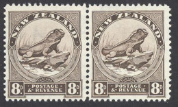 New Zealand Sc# 194 MNH Pair 1935 8p Tuatara Lizard - Ongebruikt