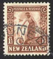 New Zealand Sc# 187 Used 1935 1½p Red Brown Maori Woman - Gebruikt