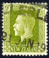 New Zealand Sc# 158 Used (a) 1915-1922 9p Olive Green King George V - Usados