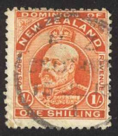 New Zealand Sc# 139 Used 1909-1912 1sh Vermilion Edward VII - Oblitérés