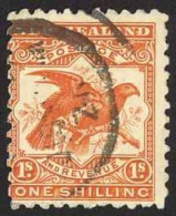 New Zealand Sc# 81 Used 1898 1sh Dull Red Kea & Kaka - Gebruikt