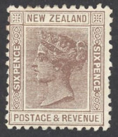 New Zealand Sc# 65 Mint No Gum 1882-1898 6p Queen Victoria - Nuovi