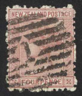 New Zealand Sc# 54 Used 1874 4p Claret Queen Victoria  - Gebruikt
