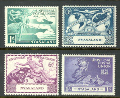 Nyasaland Protectorate Sc# 87-90 MNH 1949 UPU Issue - Nyasaland (1907-1953)