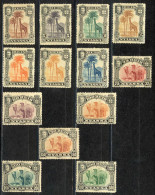 Nyassa Sc# 26-38 MH 1901 Camels & Giraffe - Nyassaland