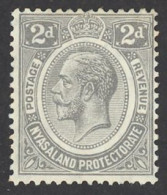 Nyasaland Protectorate Sc# 14 MH 1913-1919 2p King George V - Nyasaland (1907-1953)
