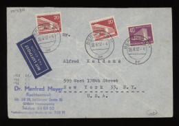 Germany Berlin 1957 Berlin Air Mail Cover To USA__(10430) - Posta Aerea