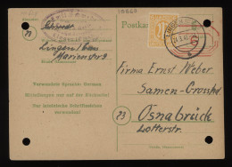 Germany Bizone 1946 Lingen Card To Osnabruck__(10660) - Briefe U. Dokumente