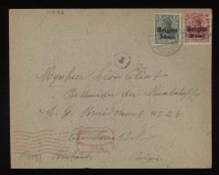 Germany Belgium 1918 Cover To Bruxelles__(11072) - OC38/54 Belgian Occupation In Germany