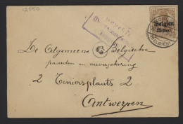 Germany Belgium 1917 Tongern Cover To Antwerpen__(12550) - OC38/54 Belgische Besetzung In Deutschland