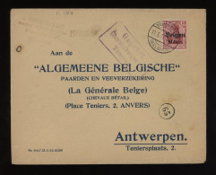Germany Belgium 1917 Tongern Cover To Antwerpen__(11107) - OC38/54 Belgische Bezetting In Duitsland