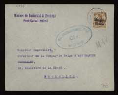 Germany Belgium 1916 Mons Business Cover To Bruxelles__(11135) - OC38/54 Occupation Belge En Allemagne