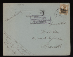 Germany Belgium 1910's La Louviere Cover To Bruxelles__(11093) - OC38/54 Belgische Besetzung In Deutschland