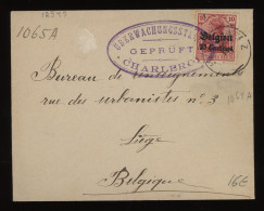 Germany Belgium 1910's Cover To Liege__(12549) - OC38/54 Belgische Besetzung In Deutschland