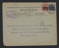 Germany Belgium 1910's Business Cover To Bruxelles__(11065) - OC38/54 Belgische Besetzung In Deutschland