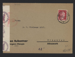 Germany Bizone 1942 Hagen-Haspe Censored Cover To Denmark__(12339) - Covers & Documents