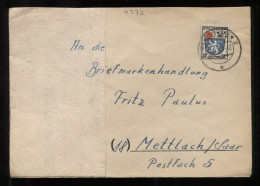 Germany French 1947 Saarbrucken 2 Cover To Mettlach__(9372) - Algemene Uitgaven