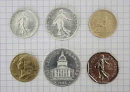 France : 6 Monnaies SUP à FDC De 1919 à 1994 - Cot. Globale : 116 € - Alla Rinfusa - Monete