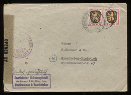 Germany French 1940's Stahlhammer Censored Business Cover__(9324) - Amtliche Ausgaben