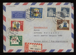 Germany BRD 1967 Lenglern Registered Air Mail Cover To Argentina__(10977) - Storia Postale