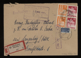 Germany Bizone 1949 Oberhausen Registered Cover To Langenberg__(11480) - Covers & Documents