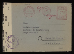 Germany Bizone 1947 Remscheid Meter Mark Cover To Belgium__(10654) - Covers & Documents