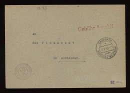 Germany Bizone 1948 Baumbach Gebuhr Bezahlt Cover To Montabaur__(12183) - Briefe U. Dokumente