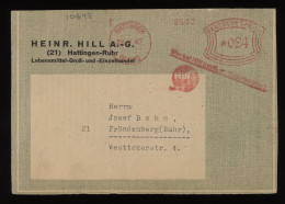 Germany Bizone 1947 Mattingen Meter Mark Letter To Fröndingen__(10648) - Storia Postale