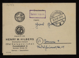 Germany Bizone 1948 Gelsenkirchen Gebuhr Bezahlt Letter__(12193) - Lettres & Documents