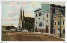 Canada Nova Scotia 009, Sidney, The Cap Breton Post Card A 730 368, Lyceum And RC Church - Otros & Sin Clasificación