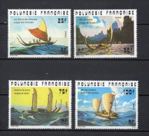 POLYNESIE  N°  111 à 114   NEUFS SANS CHARNIERE COTE  23.80€    BATEAUX PIROGUE - Neufs