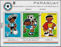 Paraguay 1980 Y&T BF 307 Surchargé Muestra, Spécimen. Coupe Du Monde De Football España '82 - 1982 – Spain