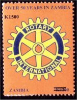 Zm1055 Zambia 2009, SG1055, K1,500 Surcharge On K1,200 Rotary - Zambie (1965-...)