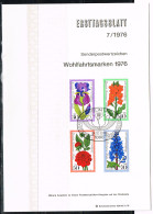 L-DIV 136 - ALLEMAGNE BERLIN N° 488/91 Fleurs Sur Plaquette 1er Jour - 1er Día – FDC (hojas)