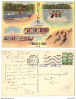 (Etats-Unis) FL 005, Pensacola Beach, Femmes Baigneuses + Flamme Pensacola - Pensacola