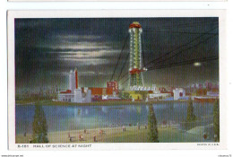 018, Etats-Unis IL Illinois, Chicago's 1934, International Exposition, American Colotype X-181, Hall Of Science At Night - Chicago