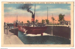 (Etats-Unis) Michigan MI 009, Sault Ste Marie, Kropp Co 36, Upsound Freighter Passing Through Locks - Autres & Non Classés