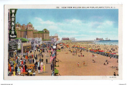 (Etats-Unis) NJ 015, Atlantic City, Art-Colortone 152, View From Million Dollar Pier - Atlantic City