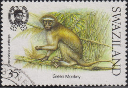 1989 Eswatini/Swaziland° Mi:SZ 548, Sn:SZ 539, Yt:SZ 545, Sg:SZ 549, Green Monkey (Cercopithecus Aethiops) - Swaziland (1968-...)