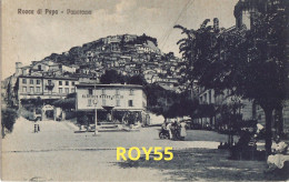 Lazio Roma Rocca Di Papa Albergo Nuova Italia Veduta Panorama Piazza E Hotel Nel 1937 (f.piccolo/v.retro) - Hoteles & Restaurantes