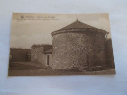 BOUILLON LUXEMBOURG ( BELGIQUE ) INTERIEUR DU CHATEAU LA TOUR DE LA POUDRIERE AU FOND MEUTRIERE  ET MACHICOULES - Bouillon