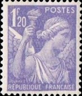 France - Yvert & Tellier N°651 - Type Iris 1f,20 Violet -  Neuf** NMH - Cote Catalogue 0,20€ - 1939-44 Iris