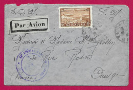 Enveloppe Expédiée Par Avion En 1935 - Voyagée De Casablanca Au Maroc Vers Paris En France - Poste Aérienne