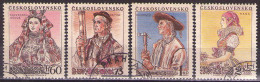 Czechoslovakia 1955 National Costumes, Used (o) Michel 921-924 - Used Stamps
